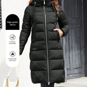 MIEGOFCE Manteau matelassé à
capuche avec cordon de serrage et poche à fermeture